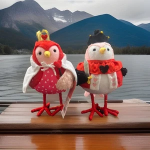 Uccellini di San Valentino - Uccellini Re e Regina di Cuori Nuovi con etichette Oro 2024 (E) - Foto 1 di 5