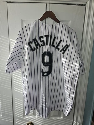 Футболка с автографом Винни Кастильи из Colorado Rockies с сертификатом JSA - Изображение 1 из 4