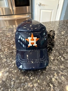 TESTED WORKS Houston Astros Hat Scentsy Wax Melt Warmer w/ Bowl & Lid - Picture 1 of 5