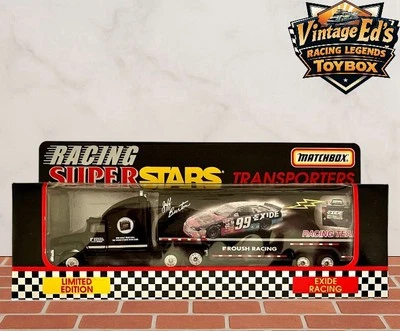 Jeff Burton #99 Exide 1996 年火柴盒 NASCAR 运输车 1:87 福特压铸 — 第 1/4 张图片