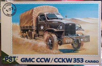 PST 72044 - Truck, Cargo - 2 1/2 ton l.w.b. (6x4) GMC CCW/CCK - plastic kit 1/72 - Immagine 1 di 2