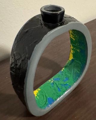 Jarrón pequeño moderno hecho a mano para decoración del hogar Foto 1 de 4