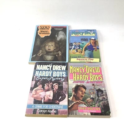 Lot of 4 NANCY DREW Mystery PB Carolyn Keene Hardy Boys Ghost Stories Files - Image 1 of 4