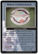Babylon 5 CCG Crusade Rare R1 Card Mars Conference M/NM Mint/Near Mint
