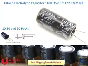 10/20/50Pcs 10uF 35V Series PCB Hitano Electrolytic Capacitor 5*11*2.0 - Picture 1 of 5