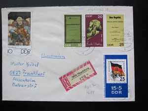 1970 GDR - East Germany Registered 420 " mixed franking ",day cancellation - Picture 1 of 1