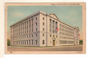 Vintage 1941 Linen Postcard Little Rock AR US Post Office Posted-VP1 - Picture 1 of 2