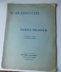 "Scaramouche," Suite for Saxophone and Piano, Darius Milhaud - Picture 1 of 3