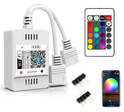 Smart WiFi GRB LED Controller 2-Output 4-Pin Strip With Alexa & Google Assistant - Image 1 of 4