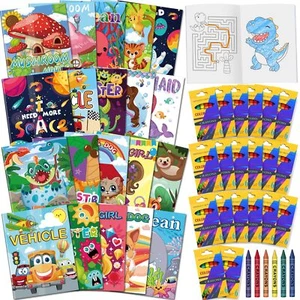 Elfew 20 Set Small Coloring Books with Crayons for Kids Party Favors Bulk Col... - Picture 1 of 9
