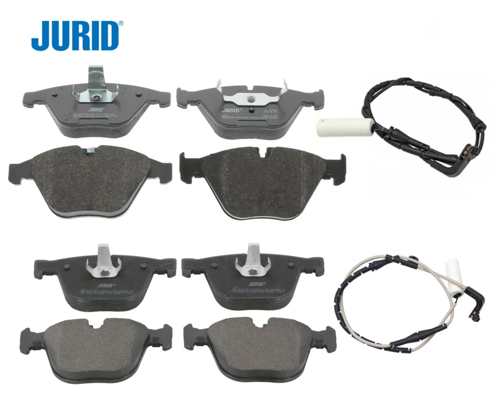 Front Brake Pad Rear Brake Pad Set OEM Jurid + Sensor for BMW 745i 750i 760i Li - Image 1 of 1