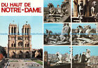 D093575 Du Haut de Notre Dame. La Facade de la Cathedrale Notre Dame. Guy. Lecon