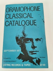 Gramophone Classical Catologue September 1977 Calum MacDonald - Imagen 1 de 6