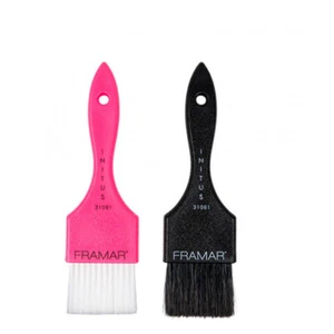 Pinceles De Tinte Para Cabello FRAMAR Power Painter Pincel Negro/Rosa 2 Piezas - Imagen 1 de 1