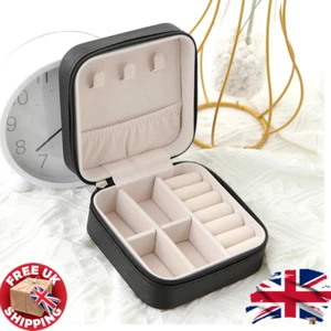 Small Portable Jewellery Box | Leather Travel Organiser Case | UK - Picture 1 of 13