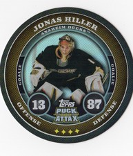 2009-10 (DUCKS) Topps Puck Attax Black Foil Hockey Card#3 Jonas Hiller