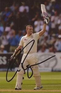 AUSTRALIA: CHRIS ROGERS SIGNED 6x4 ASHES TEST CENTURY ACTION PHOTO+COA - Picture 1 of 1