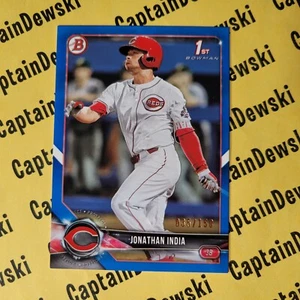JONATHAN INDIA 2018 Bowman Draft #035/150 azul SP paralelo 1er #BD-112, 2021 ROY - Imagen 1 de 3