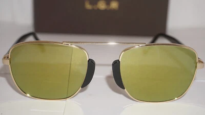 Gafas de sol L.G.R NEGUS Aviator doradas negras doradas espejo 56 23 145 Foto 1 de 4