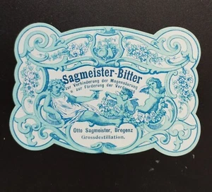 Etikett: SAGMEISTER- BITTER, Desttillerie Bregenz, in top- Zustand !!! - Bild 1 von 1