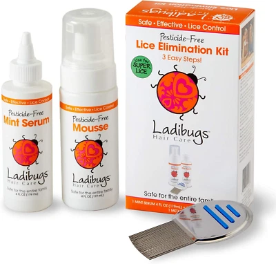 Kit de tratamiento de piojos One and Done - Eliminación de 3 pasos - Peine, mousse, suero | Nat Foto 1 de 4