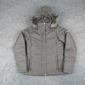 Columbia Jacket Womens Small Brown Puffer Coat Parka Faux Fur Simply Snowy II - Picture 1 of 13