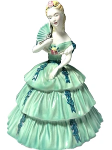 GOLDSCHEIDER Vintage Large Lady Figurine Statue Ball Gown with Fan - Picture 1 of 7