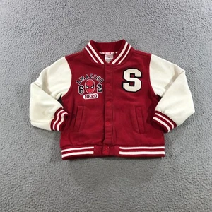 marvel spiderman varsity jacket boys 4T red white comic - Picture 1 of 14