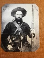 Civil War Confederate Soldier with rifle  tintype C1281RP