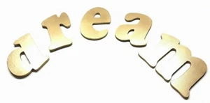 DREAM Giant 6" Inch gold color letters painted on wood - Picture 1 of 9