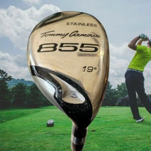 TOMMY ARMOUR 855 STAINLESS 19 DEGREEE HYBRID MRH ALDILA R-FLEX GOLF CLUB - Picture 1 of 4