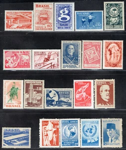 BRASIL 1956/8 VEINTE SELLOS MNH.. DEPORTES - Imagen 1 de 2