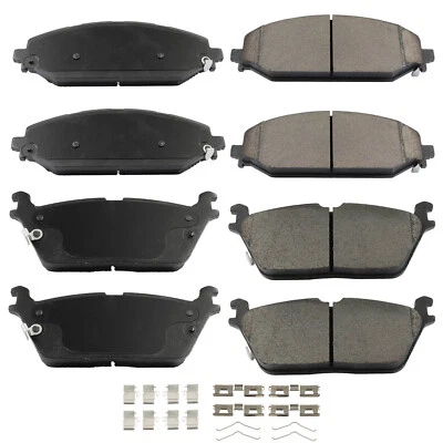 8PCS Front & Rear Ceramic Brake Pads For 2019-2022 Ram 1500 2022 Jeep Wagoneer - Image 1 of 4