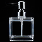 HONJAN Clear Acrylic Soap Dispenser, 13.5 Oz Square Lucite Soap Dispenser with P