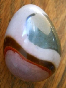  POLYCHROME OR LANDSCAPE JASPER  EGG SPHERE 6070 - Picture 1 of 8