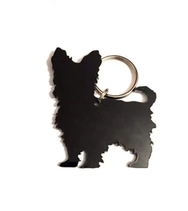Yorkshire Terrier Yorkie Dog Keychain Bag Pendant Gift Black With - Picture 1 of 7