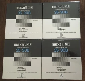 4 MAXELL - 35-90B XLI Reel To Reel Tape NOS Sealed for Mastering - Picture 1 of 4