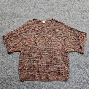 Dress Barn Open Knit Shirt 1XL Mehrfarbig Kurzarm Pullover Häkel Style - Bild 1 von 13