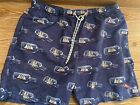 Tommy Bahama Relax Swim Trunks Mens Large L Nautical Ship In A Bottle Blue