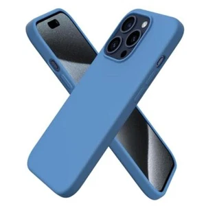  Compatible with iPhone 15 Pro Case 6.1", Liquid Silicone 3 Layers Full Blue - Picture 1 of 7