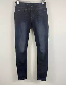 G Star Raw women's jeans Lynn mid skinny blue stretch straight low rise Size 27 - Picture 1 of 11