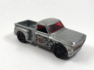 HOT WHEELS 2001 CUSTOM '69 CHEVY PICKUP TRUCK MIKE'S SPEED SHOP Silver Loose - Foto 1 di 7