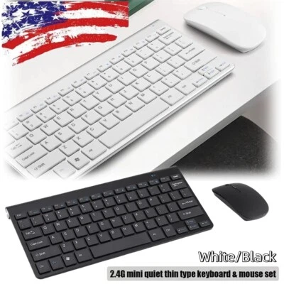Mini Wireless Keyboard And Mouse Set Waterproof 2.4G For Mac Apple PC Computer - Image 1 of 4