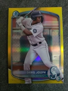 2025 Bowman Chrome DAWEL JOSEPH Yellow Refractor BCP8 /75 - Picture 1 of 2