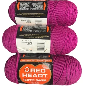 Red Heart Super Saver - 3 Pack Yarn - Acrylic - Knitting/Crochet - Picture 1 of 8