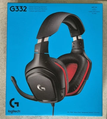 Logitech G332 Gaming-Headset - Schwarz/Rot || FUNKTIONSFÄHIG - Bild 1 von 4