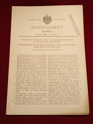 Original 1913 German Military Patent Document with fold out illustration - Image 1 of 4
