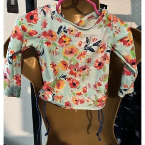 Ruffle Butts Long Sleeve Rashgaurd Swim Suit Top 12-18 NWOT - Picture 1 of 4