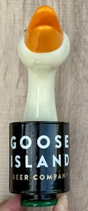 Goose Island Co. Beer Tap Handle 9” Tall White Goose Neck, Pre-Owned - Picture 1 of 4