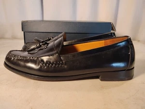 NEW Cole haan mens Black, Leather Pinch Tassel Loafers shoes Size 13D 03506 - Picture 1 of 9